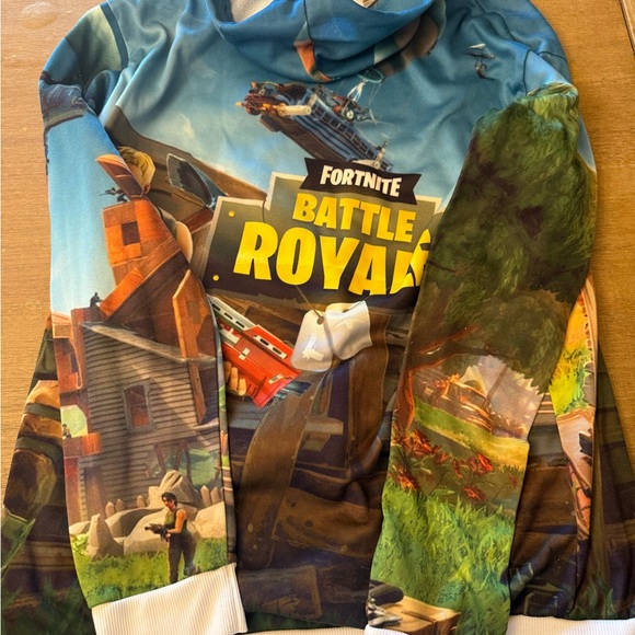 Men’s Battle Royale Hoodie - Blue and Brown - Picture 3 of 3